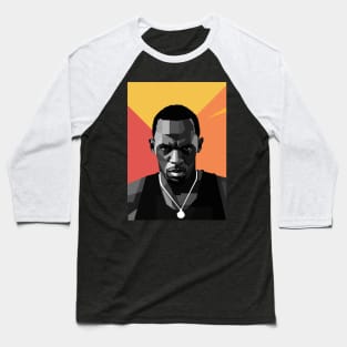 Usain Bolt Abstract Pop Art Greyscale Baseball T-Shirt